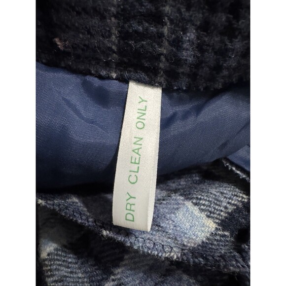 James Pringle Holm Mills Scotland Wool Skirt Blue Plaid Size 10 Long - Picture 9 of 10